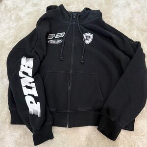 PINK Victoria's Secret Black Hoodie Jacket